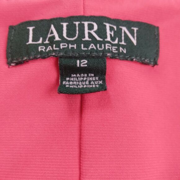 Lauren Ralph Lauren Red Floral Dress Shift Stretch Career Women's Size 12 - Picture 5 of 10